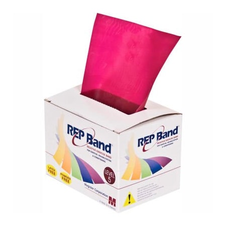 Fabrication Enterprises REP Band Latex Free Exercise Band, Plum, 6 Yard Roll/Box 10-1078
